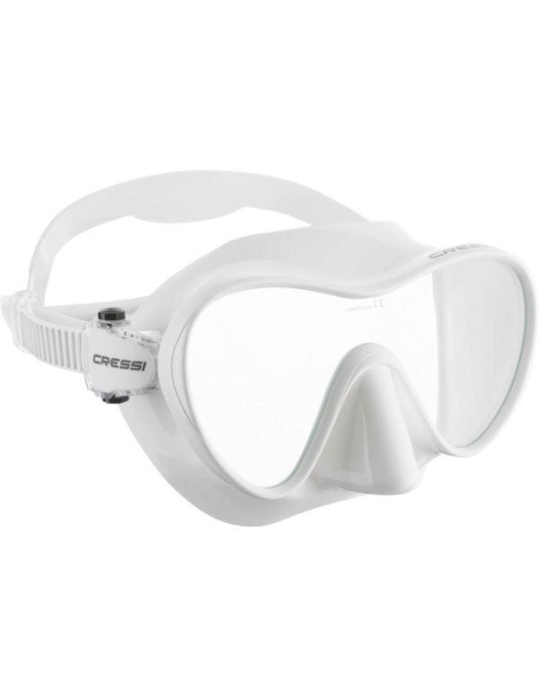 Visor Cressi F1 Frameless Buceo Snorkeling Apnea Sin-Marco Color Blanco